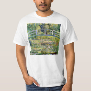 Camiseta Ponte japonesa de Monet com o t-shirt dos lírios