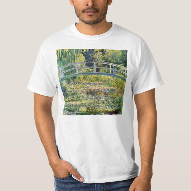Camiseta Ponte japonesa de Monet com o t-shirt dos lírios (Frente)