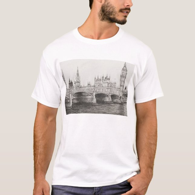 Camiseta Ponte Londres Reino Unido de Westminster. (Frente)