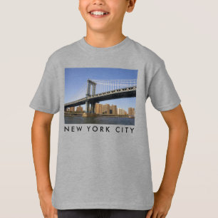 Camiseta Ponte Manhattan sobre o rio Este   NOVA IORQUE