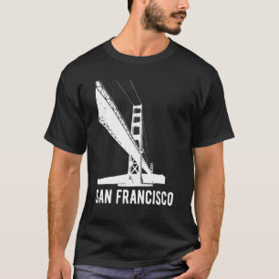 Camiseta Ponte Ouro da Califórnia Skyline San Francisc