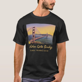 Camiseta Ponte ouro Portão San Francisco Vintage Pintura