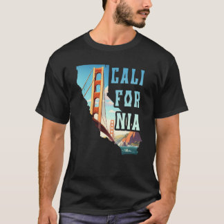 Camiseta Ponte ouro Souvenir San Francisco Mapa de C