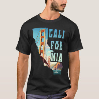 Camiseta Ponte ouro Souvenir San Francisco Mapa de C
