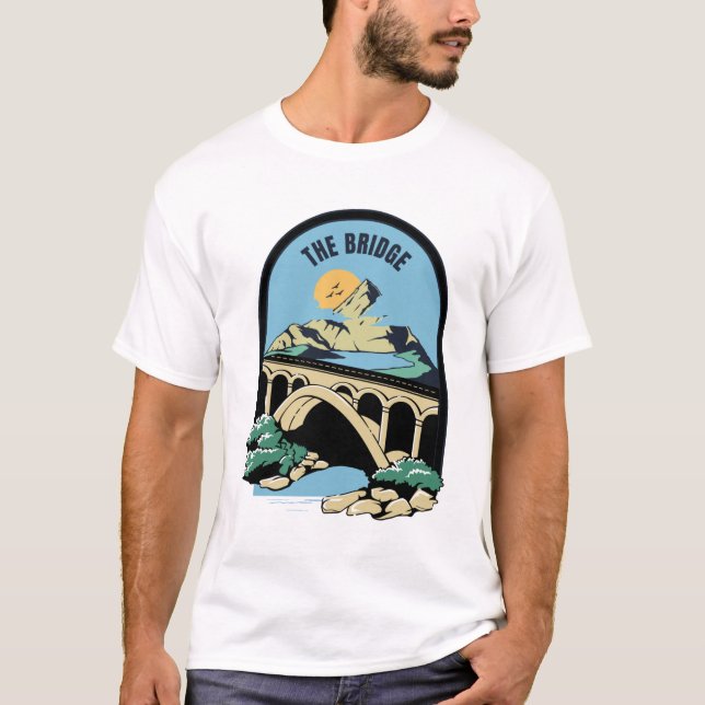 Camiseta ponte perto da montanha (Frente)