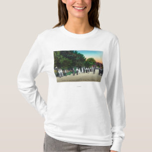 Camiseta Ponte que ajunta a casa de campo do EL Verano