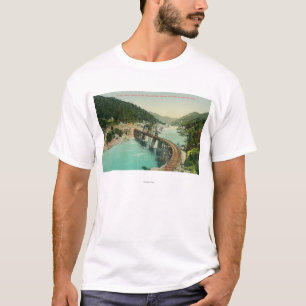 Camiseta Ponte Railway sobre o rio de Merced