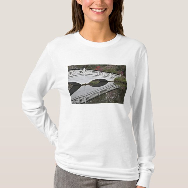 Camiseta Ponte refletindo na lagoa, Magnólia (Frente)