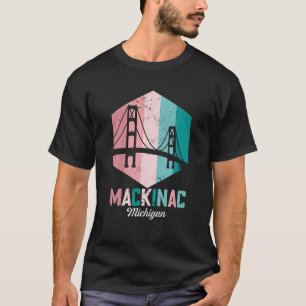 Camiseta Ponte Retro Mackinac Souvenir Mackinaw Vintage Mi