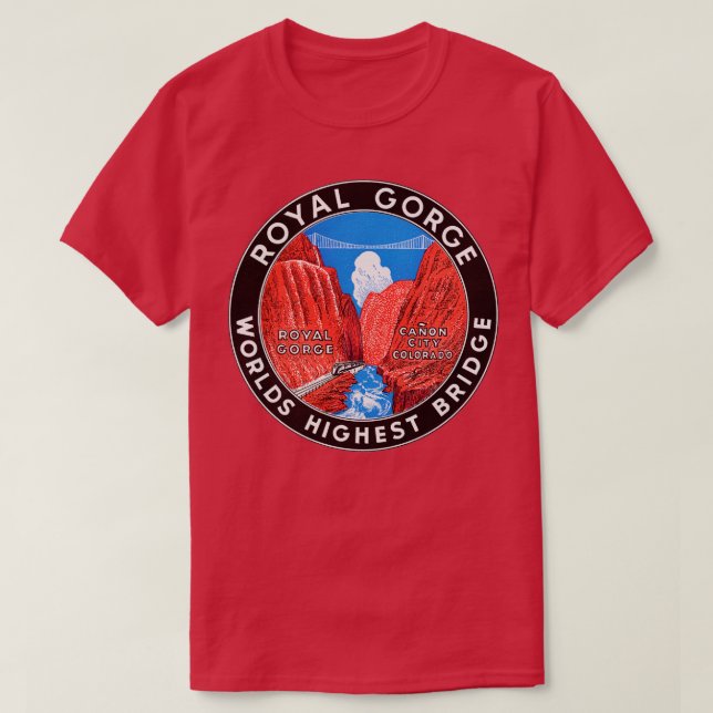 Camiseta Ponte Royal Gorge de 1930 (Frente do Design)