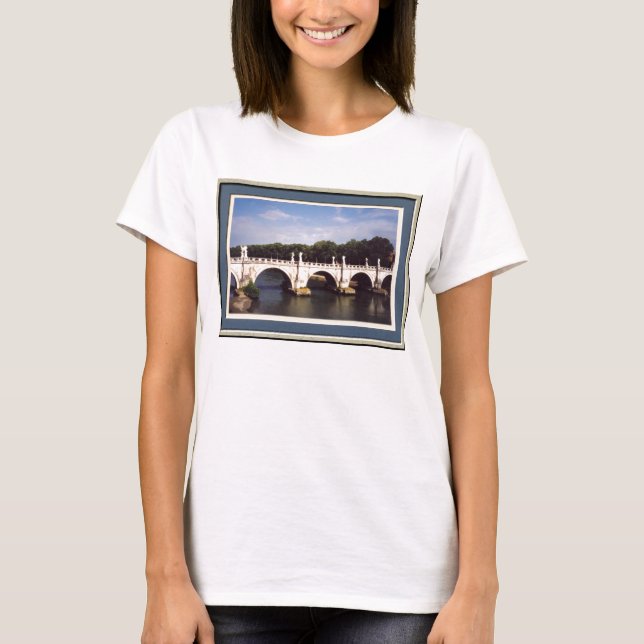 Camiseta Ponte Sant'Angelo em Roma, Itália (Frente)