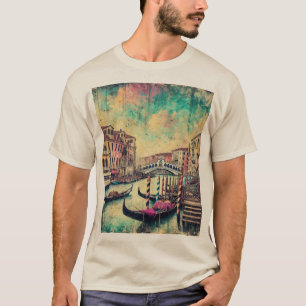 Camiseta Ponte Venice Rialto e Gondolas