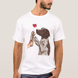 Camiseta Ponteiro Alemão Curto Ama Cachorro de Pequim Cach