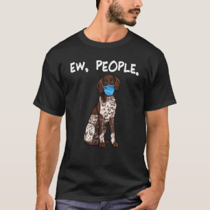 Camiseta Ponteiro Alemão Curto Cão Pessoas Vestindo F