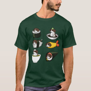 Camiseta Ponteiro Alemão de Cabelo Curto Comida Japonesa fa