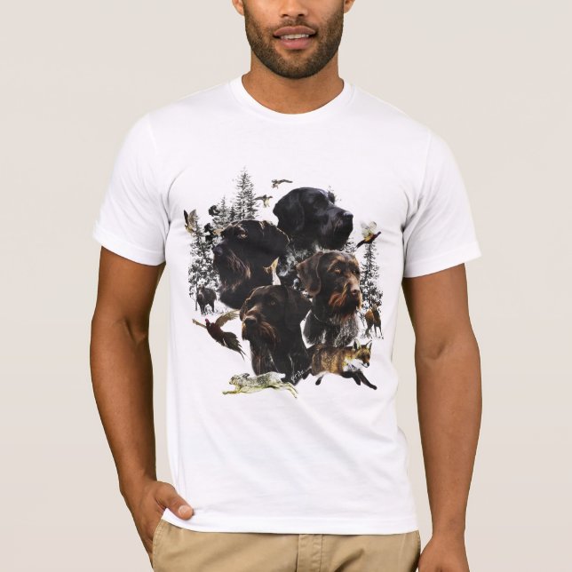 Camiseta Ponteiro alemão Wirehaired (Frente)