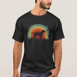 Camiseta Ponteiro do laboratório Retro Vintage Rainbow Dog 