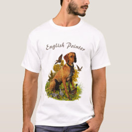 Camiseta Ponteiro inglês, caça de pássaros