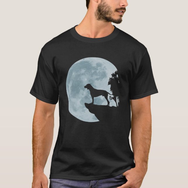 Camiseta Ponteiro Inglês Caçador de Lua Completa Cão Místic (Frente)