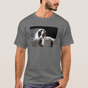 Camiseta Ponteiro inglês - t-shirt escuro - "Sophie "