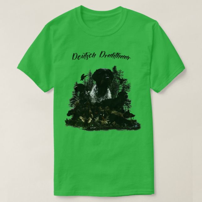 Camiseta Ponteiros Wirehaired Alemães (Frente do Design)