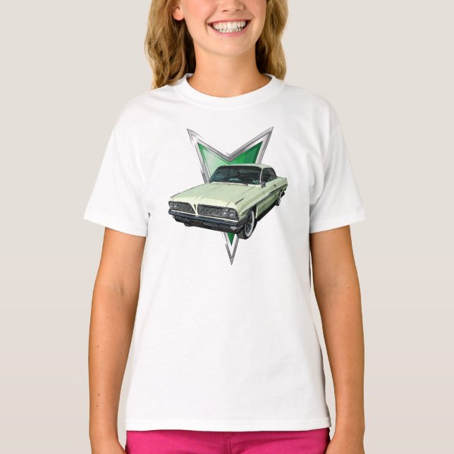 Camiseta Pontiac 1961 verde pálido Ventura na vista (Frente)