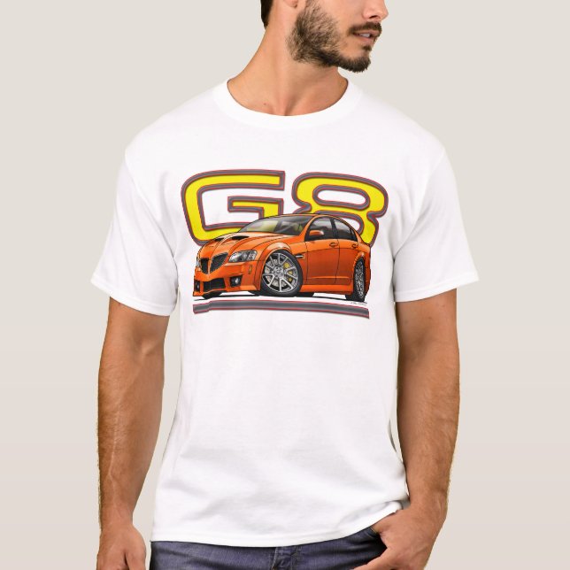 Camiseta Pontiac_G8_orange (Frente)