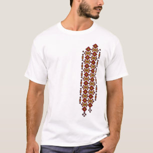 Camiseta Ponto Cruz Falso Geométrico Brilhante