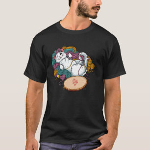 Camiseta Ponto Cruz Gato Divertido