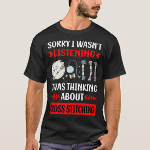 Camiseta Ponto Cruz Não Ouvindo