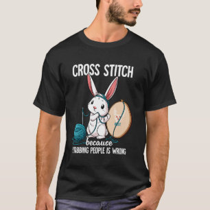 Camiseta Ponto Cruz Porque Esfaquear Pessoas é Errado