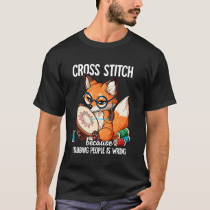Camiseta Ponto Cruz Porque Esfaquear Pessoas é Errado