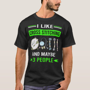 Camiseta Ponto Cruz Verde 3 Pessoas