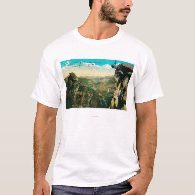 Camiseta Ponto da geleira, meia abóbada, e vale de Yosemite (Frente)