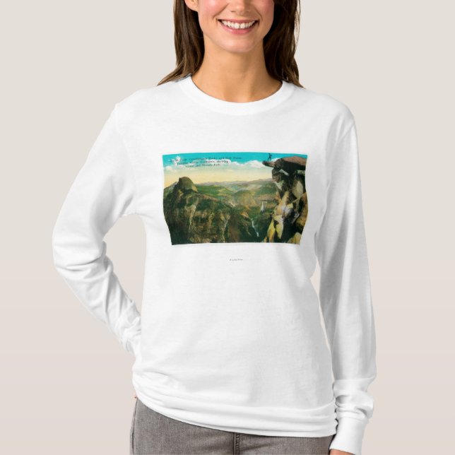 Camiseta Ponto da geleira, meia abóbada, e vale de Yosemite (Frente)