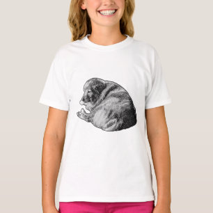 Camiseta Ponto de Cachorro Gentil Adiciona Conforto Festivo