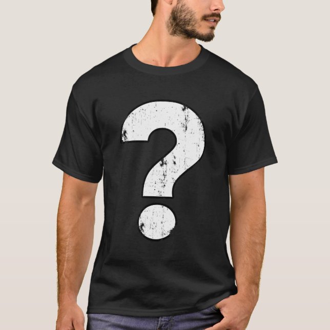 Camiseta Ponto de interrogação angustiado (Frente)
