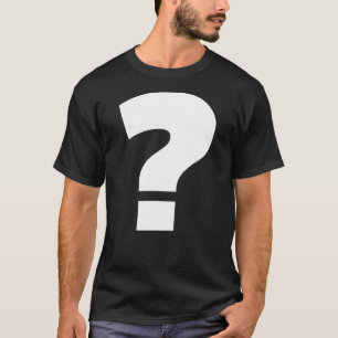 Camiseta Ponto de interrogação de tipografia