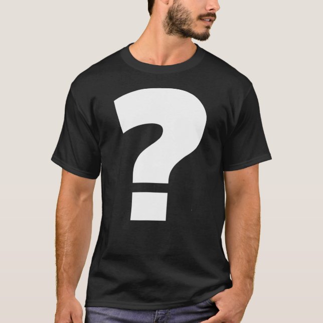 Camiseta Ponto de interrogação de tipografia (Frente)