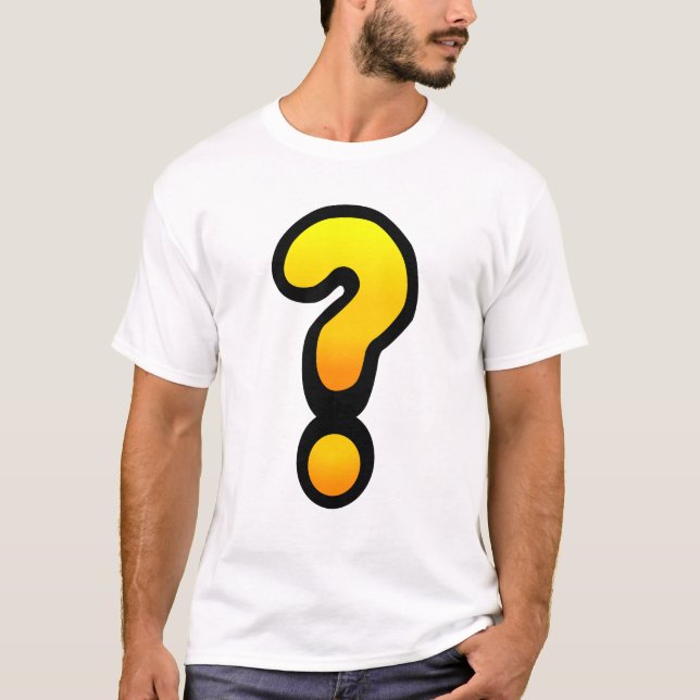 Camiseta Ponto de interrogação e marca de exclamação (Frente)