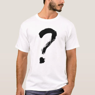 Camiseta Ponto de interrogação: Estêncil masculino de pi