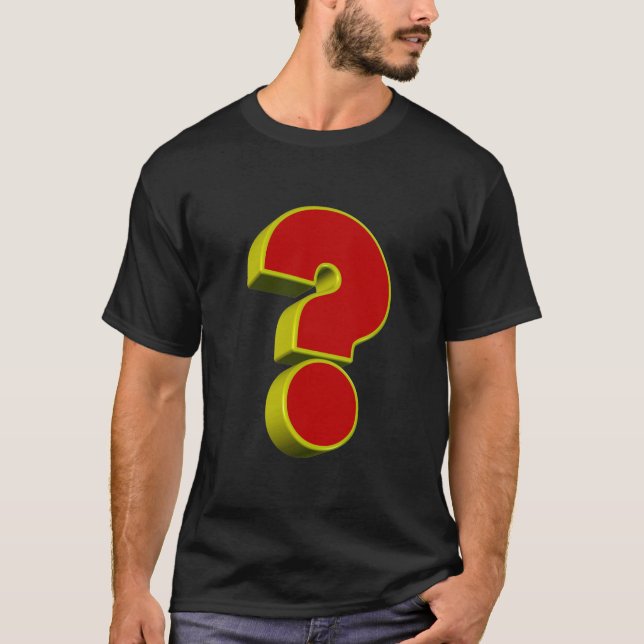 Camiseta Ponto de interrogação T-Shirt 3D (Frente)