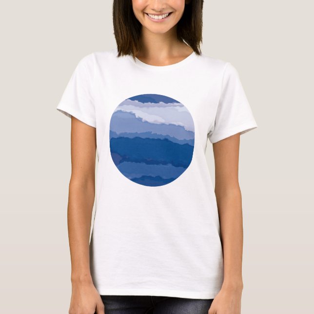 Camiseta Ponto de sol azul #1 (Frente)