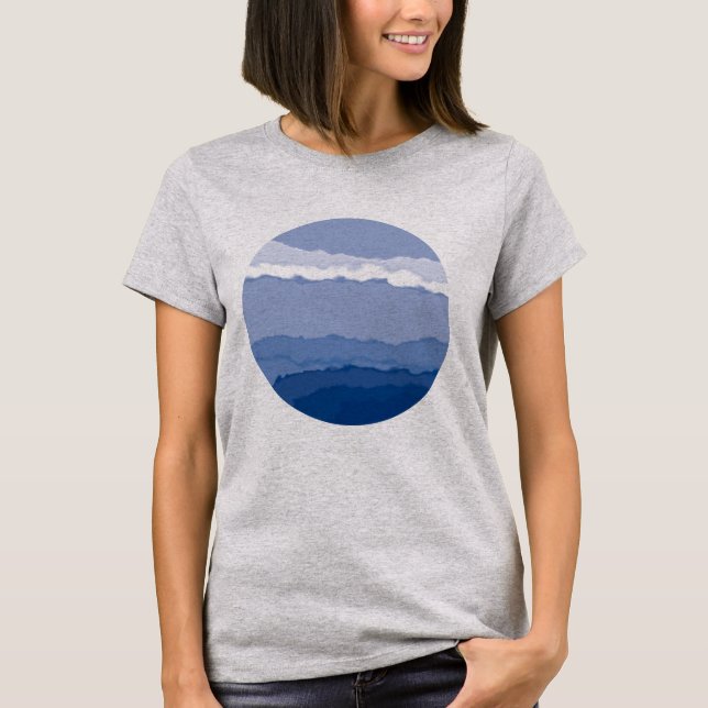 Camiseta Ponto de sol azul #2 (Frente)