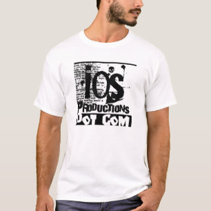 Camiseta ponto dobro do logotipo das produções do ios