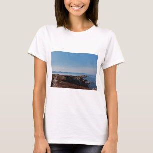 Camiseta Ponto nevoento do branco do passado do horizonte