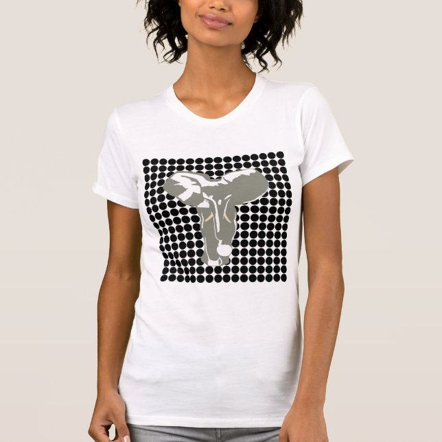 Camiseta Ponto Safari Preto com Elefante Pop (Frente)