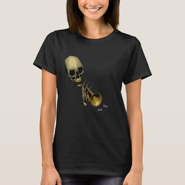 Camiseta Ponto, Sr. Skeletal Engraçado Meme (Frente)