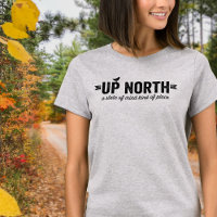 Ponto T-Shirt acima do Estado da Mente Norte