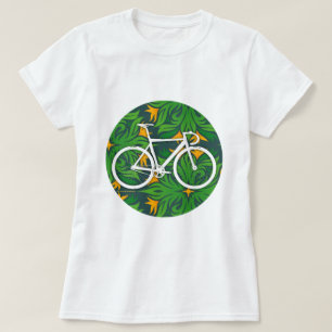 Camiseta Ponto verde impetuoso da bicicleta da trilha